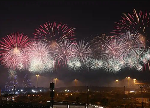 靖边县焰火晚会